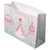 Roze Prinses Fantasy Verjaardagsfeestje Groot Cadeauzakje (Achterkant Gekanteld)