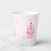 Roze Prinses Fantasy Verjaardagsfeestje Papieren Bekers (Achterkant)