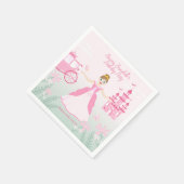 Roze Prinses Fantasy Verjaardagsfeestje Servet (Hoek)