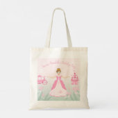 Roze Prinses Fantasy Verjaardagsfeestje Tote Bag (Achterkant)