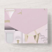 ROZE PRINSES FEESTUITNODIGING ALL IN ONE UITNODIGING (Achterkant)