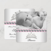 Roze Prinses Geboorte Aankondigingen (Voorkant / Achterkant)