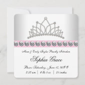 Roze Prinses Geboorte Aankondigingen (Achterkant)