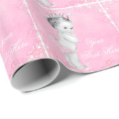 Roze prinses inpakpapier (Rol Hoek)