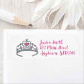  roze prinses Jewel Tiara Crown Royalty Etiket (Insitu)