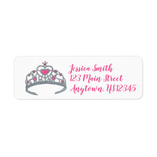  roze prinses Jewel Tiara Crown Royalty Etiket