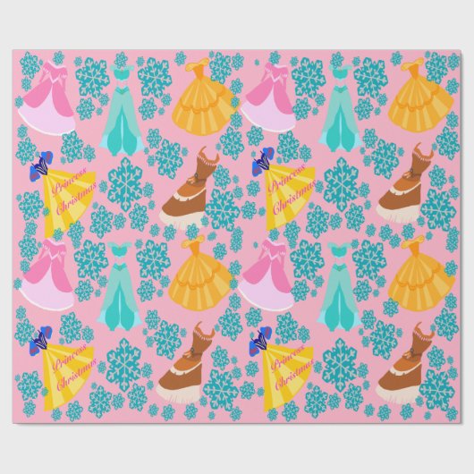 Roze Prinses Jurk inpakpapier (Vlak)