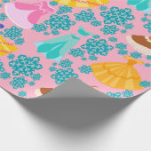 Roze Prinses Jurk inpakpapier (Hoek)