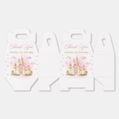 Roze Prinses Kasteel Verjaardag Favoriete Boxen Bedankdoosjes (Ongevouwen)