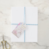 Roze Prinses Kasteel Verjaardagsfeest Cadeaulabel (Met Touw)
