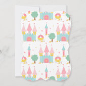 Roze Prinses Kasteel Verjaardagsfeest Kaart (Achterkant)