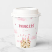 Roze Prinses Kasteel Vlinder Betoverend Feest Papieren Bekers (Voorkant)