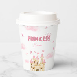 Roze Prinses Kasteel Vlinder Betoverend Feest Papieren Bekers
