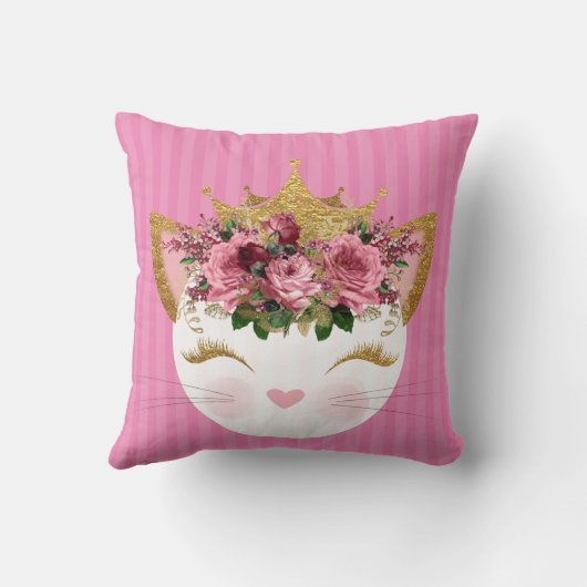 Roze Prinses Kat Sierkussen (Achterkant)