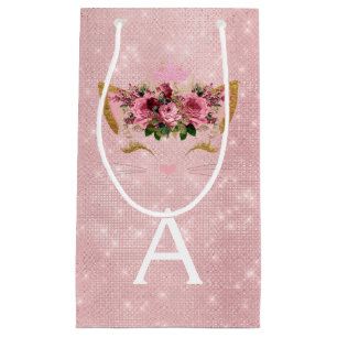 Roze prinses Kitten Roos Gold Blush Pink Glitter Klein Cadeauzakje