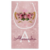 Roze Prinses Kitten Roos Goud Blush Roze Glitter Klein Cadeauzakje (Achterkant)