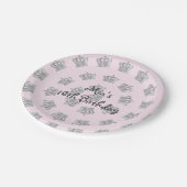 -roze prinses koninklijke kroonBorden Papieren Bordje (Gekanteld)