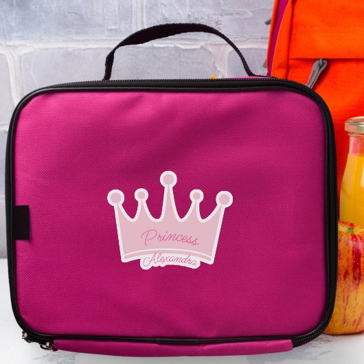 Roze Prinses Kroon Aangepaste naam Contour-Cut Sticker