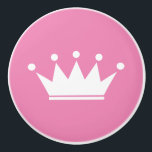 Roze prinses kroon kinderkamer deur lade pull knop<br><div class="desc">Aangepaste girly roze kroon kinderkamer deur en lade pull knoppen. Schattige icoon ontwerp met aangepaste kleur.  achtergrondkleur. Zoete kinder illustratie voor kinderen slaapkamer. Vector graphics voor prinses meisjes kamers. Maak je eigen trendy interieur. DIY accessoires.</div>