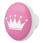 Roze prinses kroon kinderkamer deur lade pull knop (Rechts)