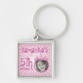 Roze Prinses Kroon Tiara Juwelen Girly Sleutelhang Sleutelhanger (Voorkant)