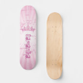 Roze Prinses Kroon Tiara Old School Skateboard (Voorkant)