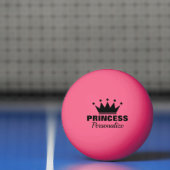 Roze prinses kroontafel tennis ping pongbal pingpongbal (Net)