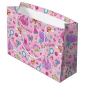 Roze prinses Large Gift Bag Groot Cadeauzakje (Achterkant Gekanteld)