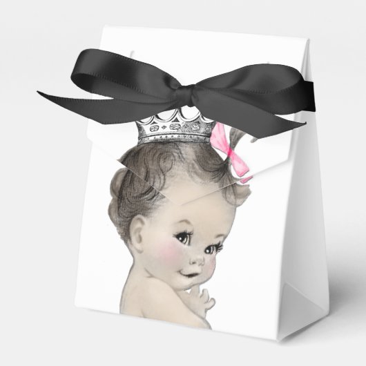 Roze Prinses Meisje Baby shower Bedankdoosjes (Voorkant Zijde)