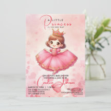 Roze Prinses Meisje Verjaardag uitnodiging