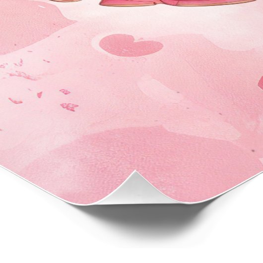 Roze Prinses Meisje Verjaardag Welkom Perfect Poster (Hoek)