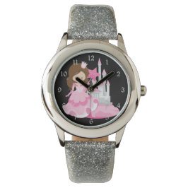  roze prinses met Castle Horloge