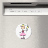 Roze prinses met tovermagneet magneet (Insitu (Vaatwasser))