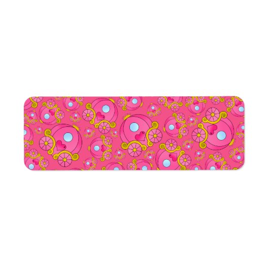 Roze prinses onderstelpatroon etiket (Voorkant)