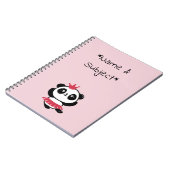 Roze Prinses Panda Notitieboek (Linkerzijde)