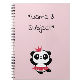 Roze Prinses Panda Notitieboek