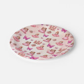 Roze Prinses Patroon Papieren Bordje (Gekanteld)