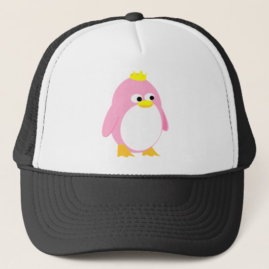  roze prinses Penguin, superschattige cartoon Trucker Pet (Voorkant)