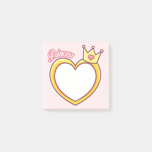 Roze prinses Post-It Notes (Voorkant)