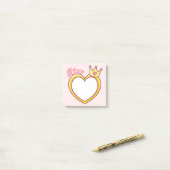 Roze prinses Post-It Notes (Op bureau)