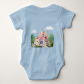 Roze Prinses Queen Woodland Bloemen Sprookje Romper (Achterkant)