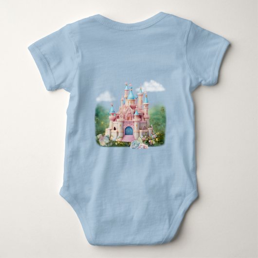 Roze Prinses Queen Woodland Bloemen Sprookje Romper (Achterkant)