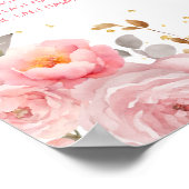 Roze Prinses Quinceañera 10 tafels Zitplaatskaart Poster (Hoek)