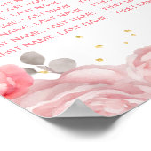 Roze Prinses Quinceañera 15 tafels Zithoek Poster (Hoek)