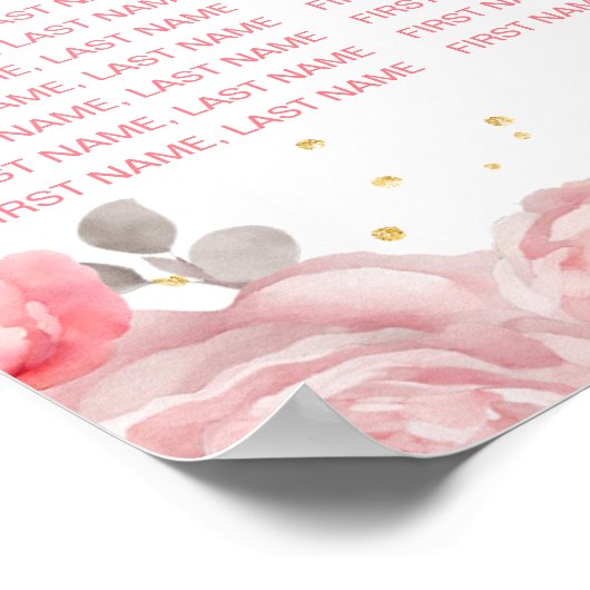 Roze Prinses Quinceañera 15 tafels Zithoek Poster (Hoek)