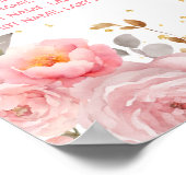 Roze prinses Quinceañera 8 tafels Zitplaatskaart Poster (Hoek)