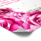 Roze prinses Quinceañera 8 tafels Zitplaatskaart Poster (Hoek)