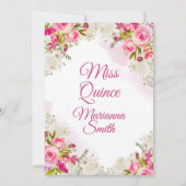 Roze Prinses Quinceanera Vlinder Kaart (Achterkant)
