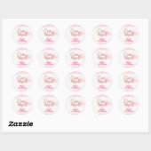  roze prinses ronde sticker (Vel)
