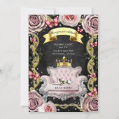 Roze prinses Rozen en Butterflies van Birthday Kaart (Achterkant)